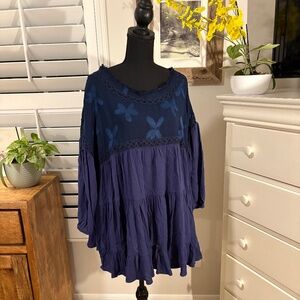 CHICSOUL Pretty Soul Top, Navy, 3X